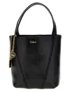 Chloé Small Spin Tote In Grained Leather Bags In Black