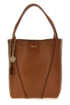 Chloé Structured Brown Shoulder Bag With Textured Finish In Brown