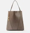 Chloé Spin Large Leather Tote Bag In Grey