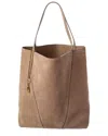 Chloé Spin Large Suede & Leather Tote In Brown