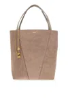 Chloé Large Spin Chain-embellished Tote Bag In Gray