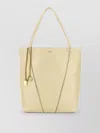Chloé Pastel Yellow Leather Spin Shopping Bag In Yellow
