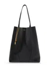 Chloé Spin North-south Tote Bag In Leather In Black