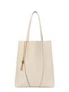 Chloé Spin Grained Leather Tote Bag In Neutral