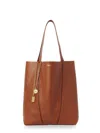 Chloé Spin Ring-detail Shoulder Bag In Brown