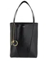 Chloé Spin Leather Shoulder Bag In Black