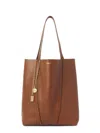 Chloé Spin North-south Tote Bag In Leather In Brown