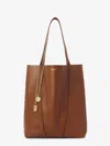 Chloé Spin North-south Tote Bag In Leather In Brown