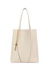 Chloé Spin Leather Shoulder Bag In Sand