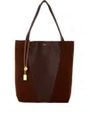 Chloé Borsa Shopping Chloè Spin Bordeaux In Pelle E Pelle Scamosciata  Donna In Brown