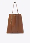 Chloé Spin Leather Shoulder Bag In Brown