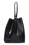 Chloé Spin Leather Tote In Black