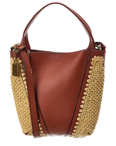 Chloé Spin Leather Tote In Multi