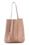 Chloé Spin Leather Tote In Pink