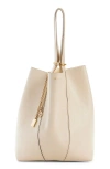 Chloé Spin Leather Tote In Sweet Beige