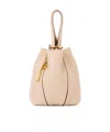 Chloé Spin Logo Printed Small Top Handle Bag In Neutral