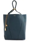 Chloé Chloe Spin Medium Grained Leather Tote In Blue
