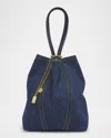 Chloé Spin Medium Tote Bag In Denim And Leather