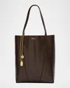 Chloé Medium Spin Calf Leather Tote Bag In Brown