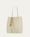 Chloé Spin Medium Tote Bag In Leather In Sweet Beige