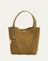 Chloé Spin Mini Tote Bag In Calfskin Suede