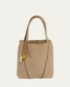 Chloé Spin Mini Tote Bag In Grained Calfskin In Boyish Brown