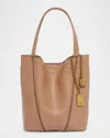 Chloé Spin Mini Tote Bag In Grained Calfskin In Pink