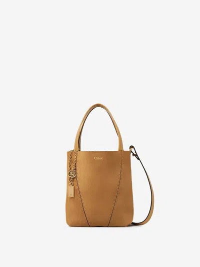 Chloé Spin Mini Tote Bag In Orange