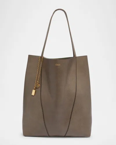 Chloé Spin North-south Tote Bag In Leather