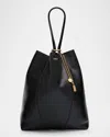Chloé Spin North-south Tote Bag In Leather In Black