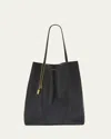 Chloé Spin North-south Tote Bag In Leather In Black