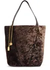 Chloé Chloe Spin Panelled Shearling Tote In Brown