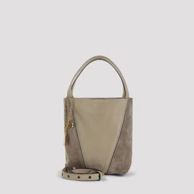 Chloé Chloe Spin Panelled Small Tote Bag In White