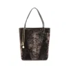 Chloé Spin Shearling Tote Bag In Brown