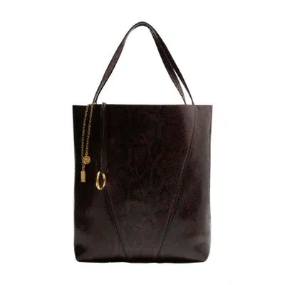 Chloé Spin Shopping Bag In Brown
