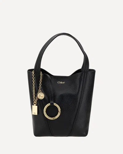 Chloé Spin Shoulder Bag In Black