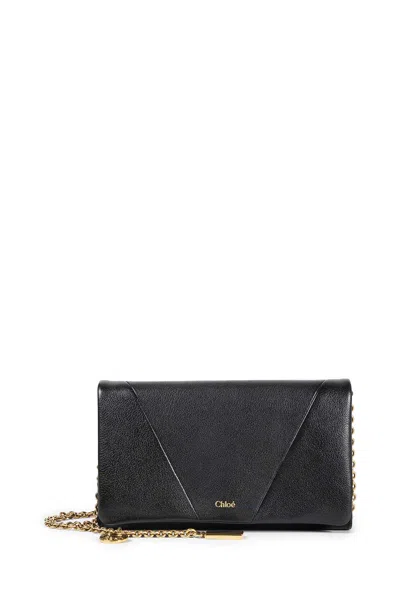 Chloé Spin Shoulder Bag In Black