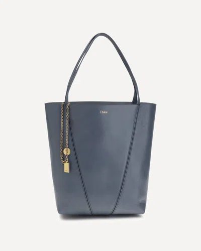 Chloé Spin Shoulder Bag In Blue