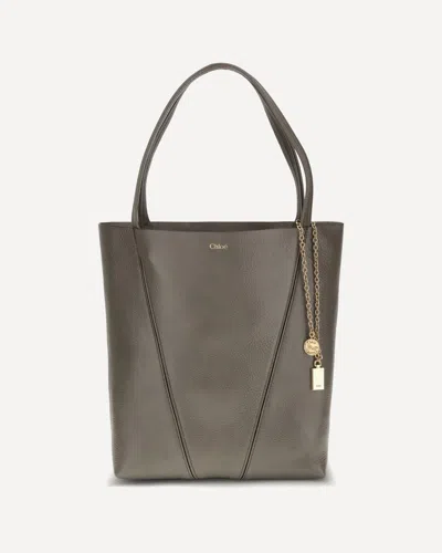 Chloé Spin Shoulder Bag In Gray
