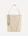 Chloé Cream Calf Leather Bos Taurus Shoulder Bag In Neutral