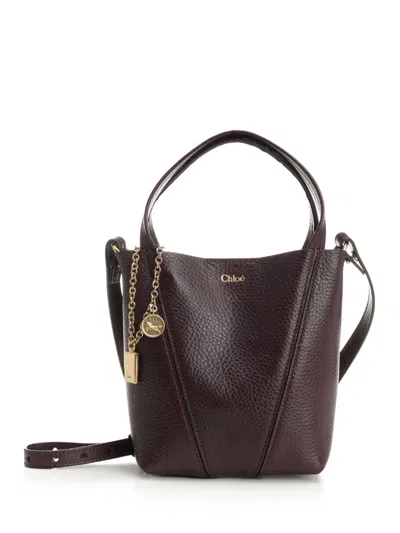 Chloé Spin Shoulder Bags Bordeaux In Brown