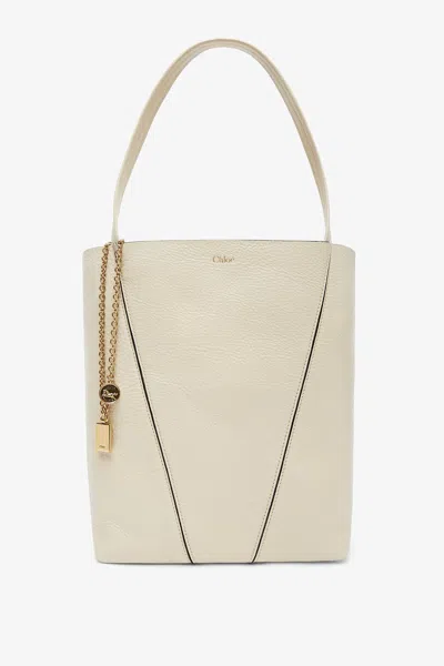 Chloé Chloe Spin Small Beige Tote Bag