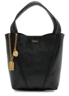 Chloé Spin Calf Leather Shoulder Bag In Black