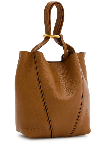 Chloé Chloe Spin Small Grained Leather Tote In Brown