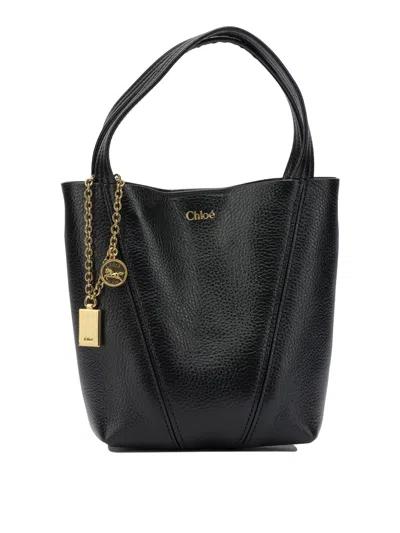 Chloé Spin Handbag In Black