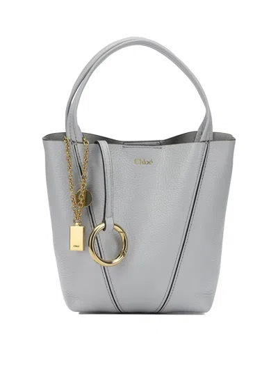 Chloé "spin" Small Handbag In Gray
