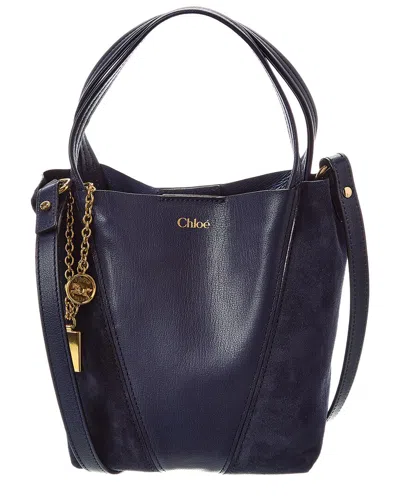 Chloé Spin Small Leather & Suede Tote