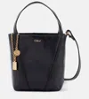 Chloé Small Spin Leather Tote Bag In Black