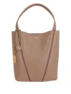 Chloé Spin Small Tote Bag In Grained Leather In Pink
