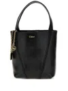 Chloé Spin Small Leather Tote In Black